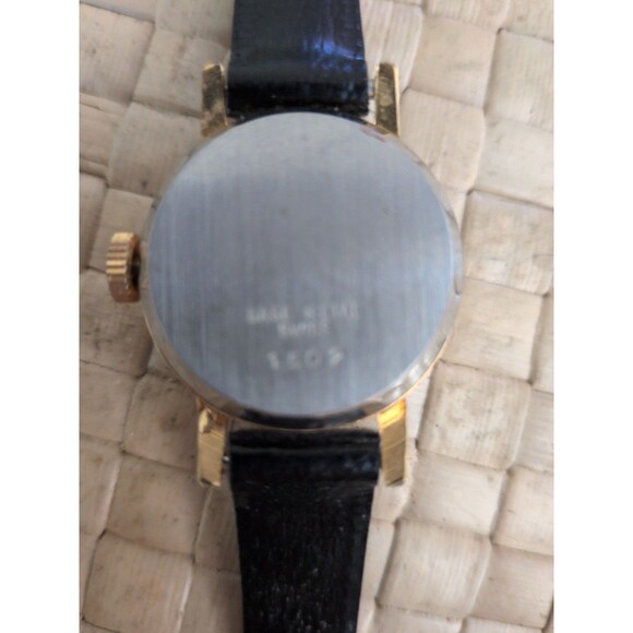 Trice Gold Tone White Dial 17 Jewels Blue Strap Vintage Watch main image 5